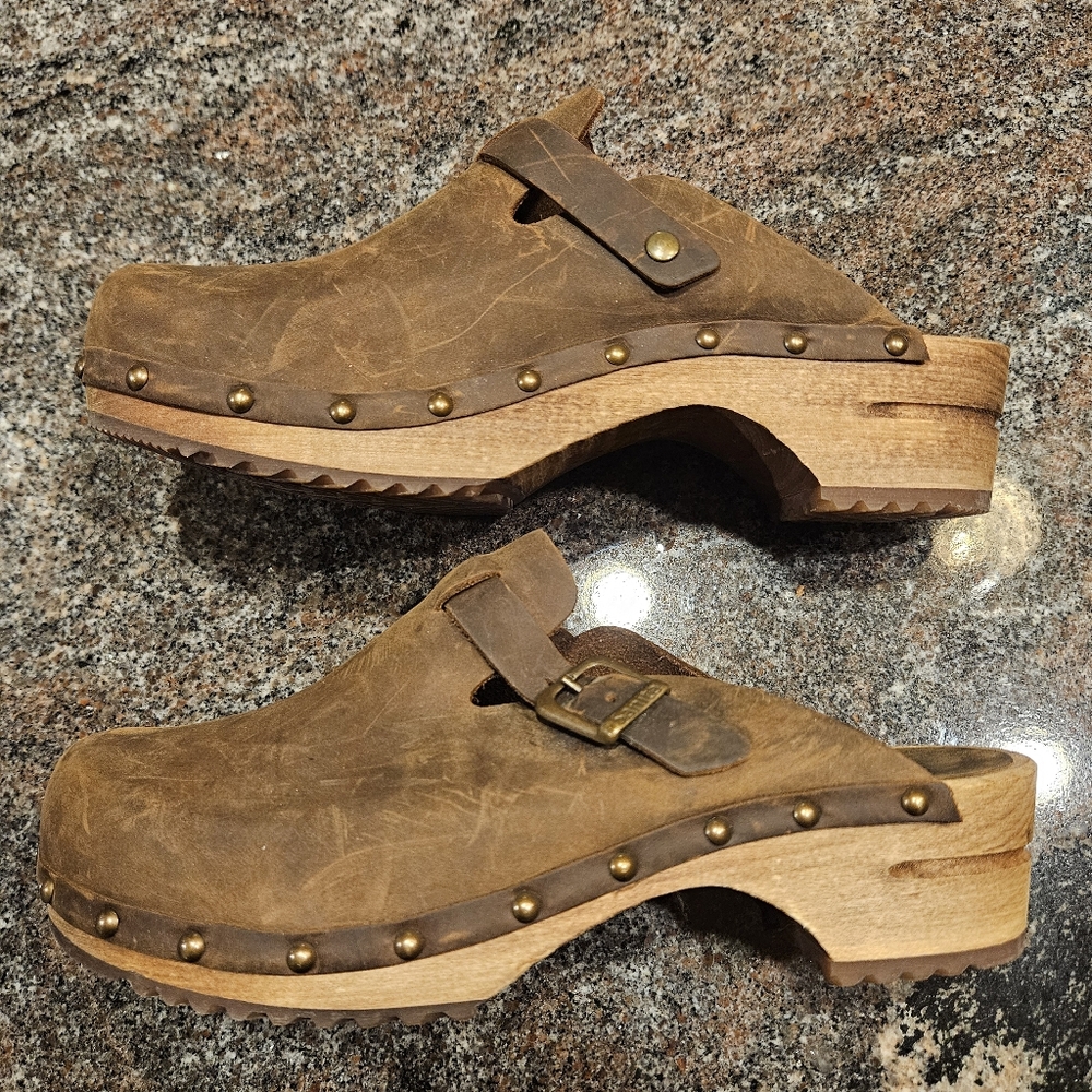 Sanita Kristel Womens Wood Clog Antique Brown, Size 40 W8.5/9 - Picture 5 of 10